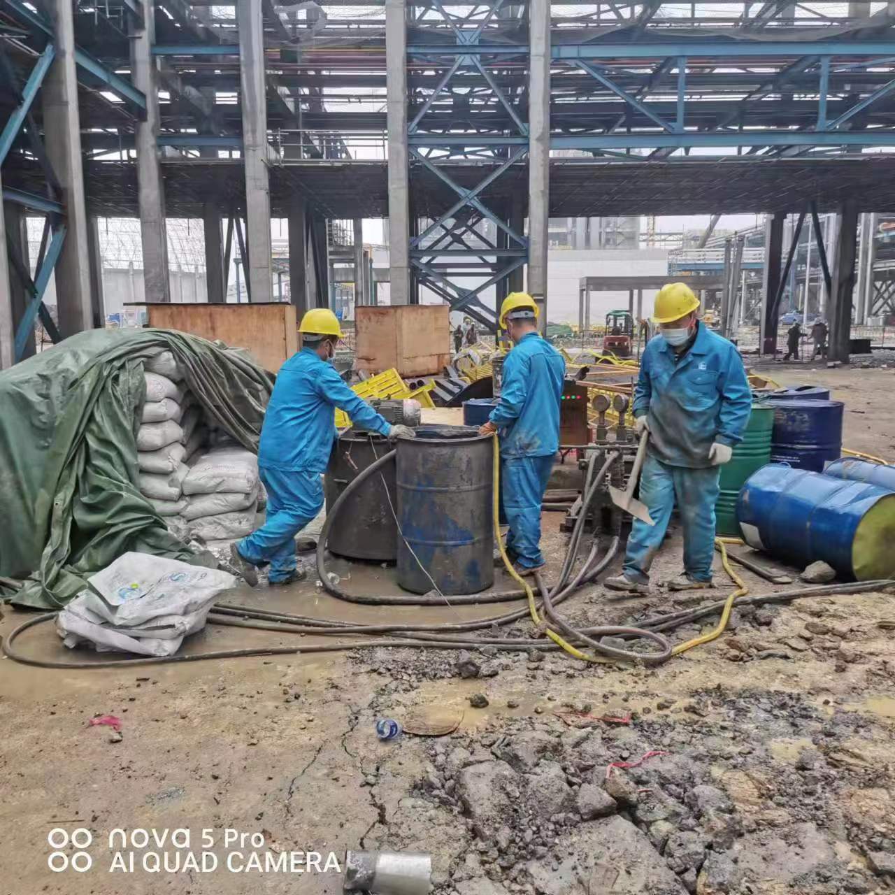 新田设备基础下沉沉降注浆加固施工
